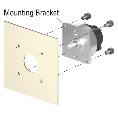 Round Shaft Type + Mounting Bracket
