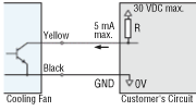 Sensor output circuit connection example